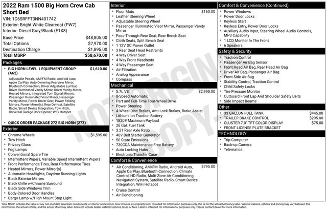 ram ram 1500 pickup 2022 1C6SRFFT3NN401742 image ram ram 1500 pickup 2022 1C6SRFFT3NN401742 image